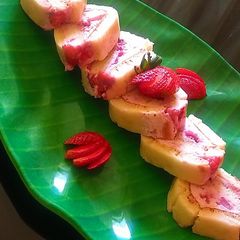 A picture of Strawberry cream cheese roll.