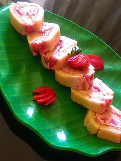 A picture of Strawberry cream cheese roll.