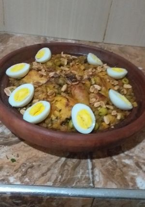 صورة لوصفة طجين بدجاجة
