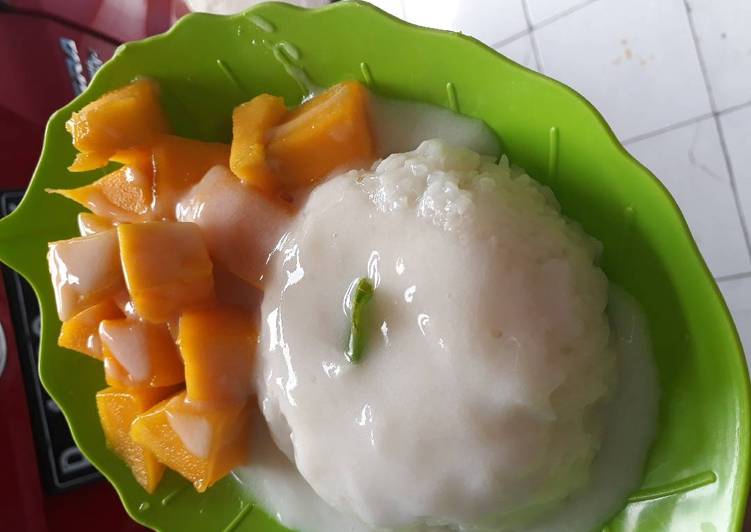 Resep Manggo sticky rice (no ribet) yang Bisa Manjain Lidah