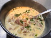 A picture of vegetable soup
