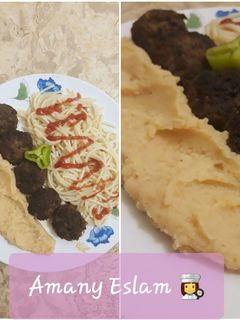 صورة لوصفة سلطة بطاطس بيوريه بالطحينة 🥔