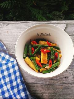 Foto resep Tumis Kacang Panjang & Jagung Putren