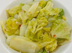 Hình của món Cải thảo xào tỏi.