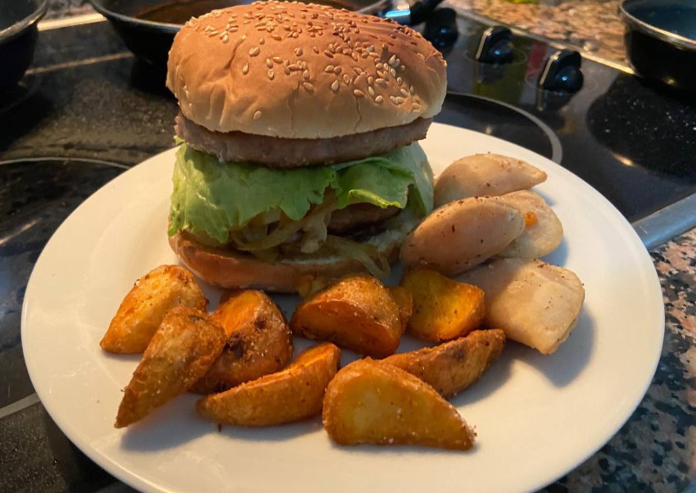 Una deliciosa hamburguesa casera