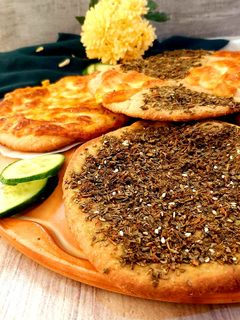 صورة لوصفة مناقيش الزعتر والجبنة