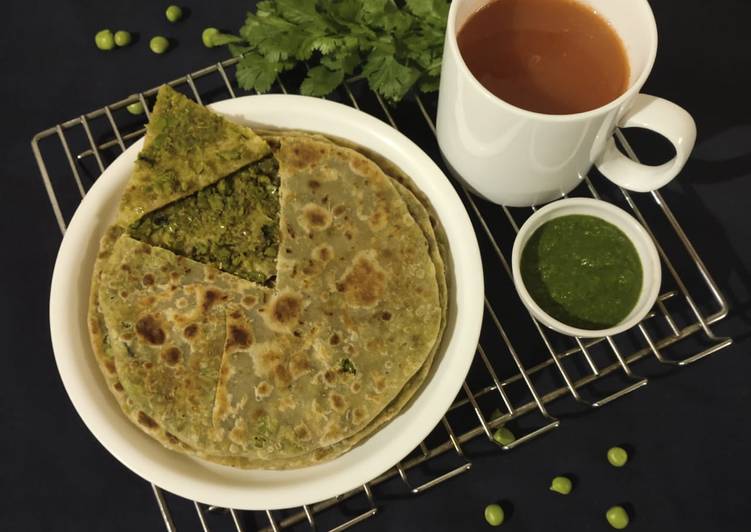 Simple Way to Make Ultimate Green peas paratha