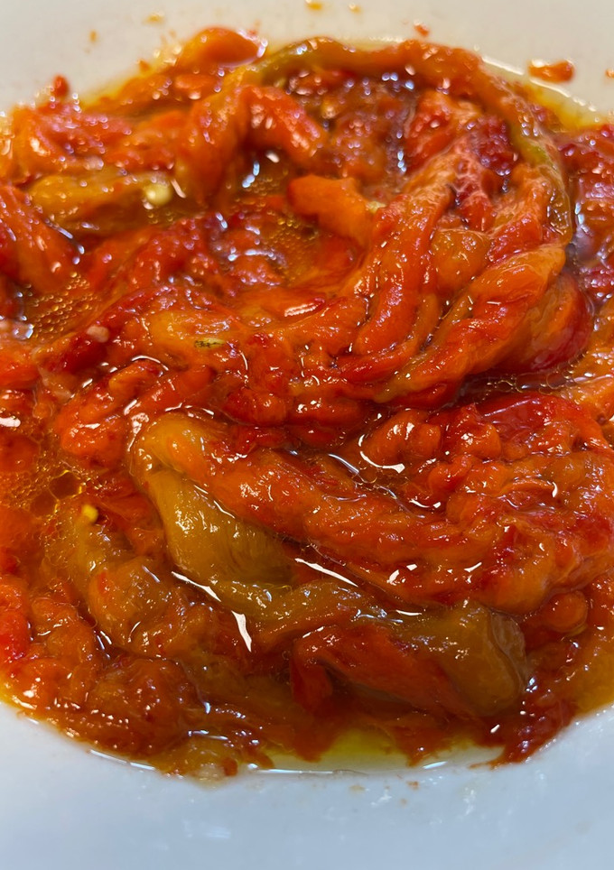 Una foto de Pimientos asados en olla GM