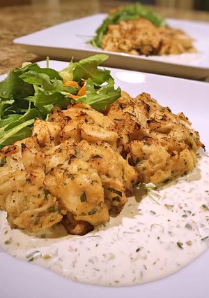 A picture of Crab cakes.