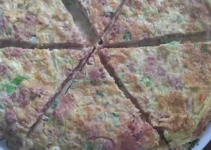 Cara Buat Dadar telur kornet Yang Sederhana