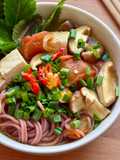 🌱 Bún Gạo Lứt Nước Lèo Cà Chua Nấm Hương Chay