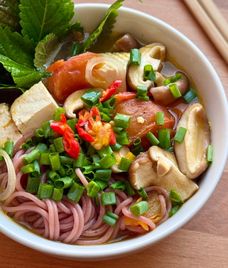 bún gạo lứt chay