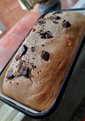 Una foto de Budín de banana, vegan y con pocos ingredientes
