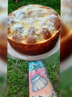 Una foto de Torta con crema pastelera
