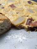 Tortilla de chayote y jamón serrano