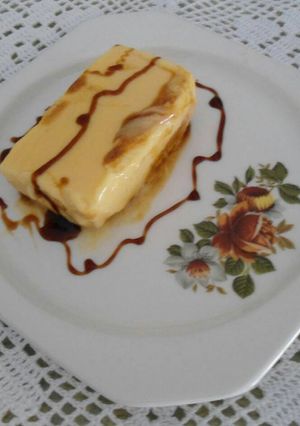 Una foto de Pudín de melocotón