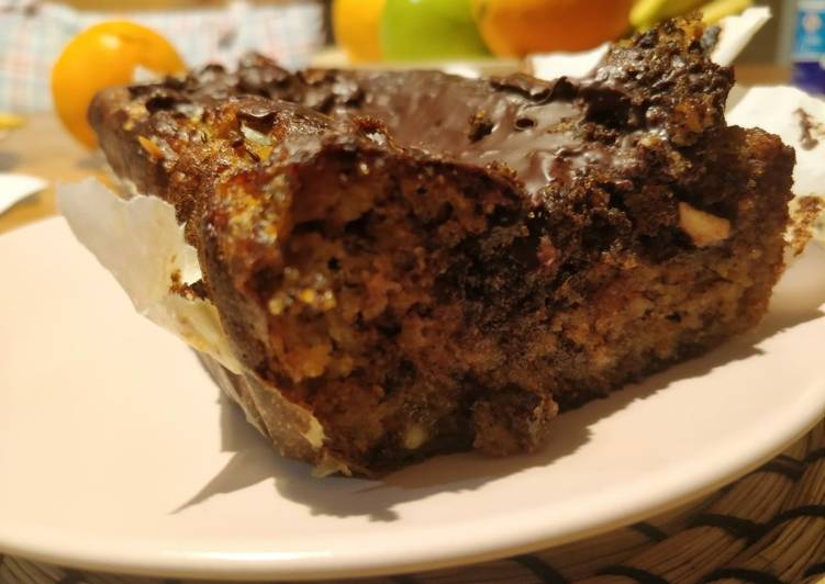 Bizcocho de plátano con chocolate
