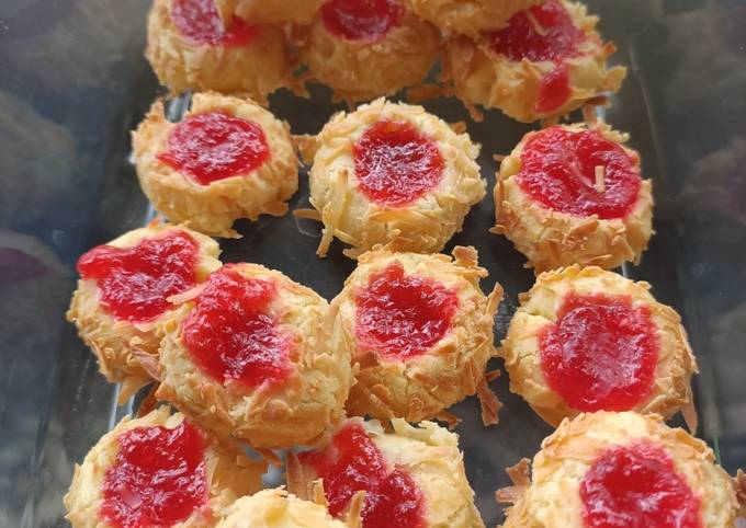 Strawberry Thumb Print Cookies