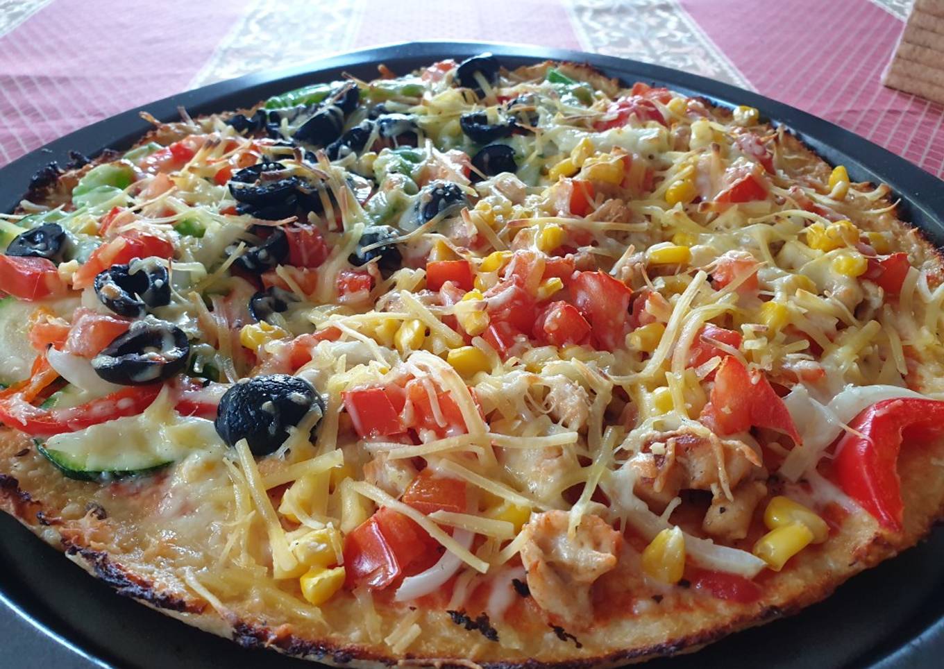 Pizza con base de Coliflor