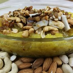 A picture of Saffroni Halwa.