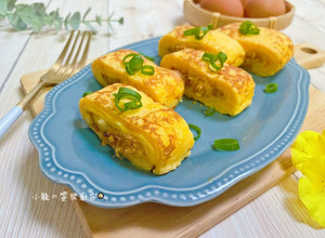 肉鬆起司玉子燒 的食譜成品照片