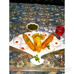 A picture of Afghani chaap Roll.