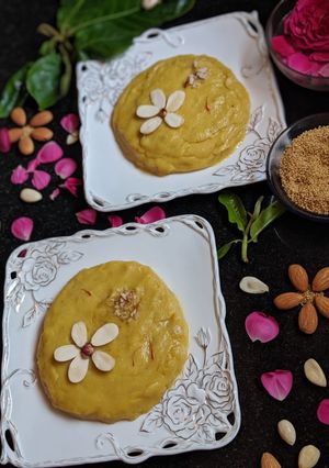 A picture of Special Foxtail Millet Badam Halwa.