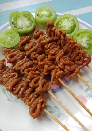 Foto resep Sate Usus Manis Pedas