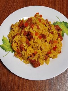 Una foto de Arroz con chorizo