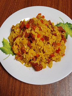 Una foto de Arroz con chorizo
