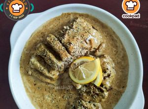 Gambar Stik Daging Dengan Sos Keju Mustard