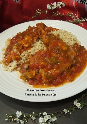 Une photo de Poulet à la basquaise