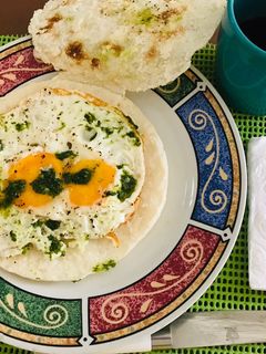 Una foto de Arepa Ocañera con huevo frito y CHIMICHURI