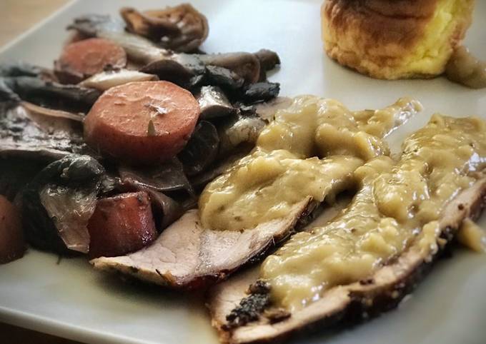 Roast Beef Con Yorkshire Pudding Y Salsa Gravy Receta De Arianne- Cookpad