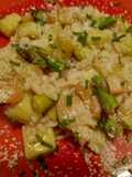 Spargel-Rhabarber-Risotto