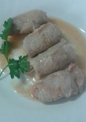 Foto di Involtini di maiale al vino rosè