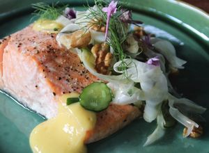 Foto resep Half Baked Salmon with Fennel, Cucumber & Mango Sauce ala Chef Juna Rorimpandey