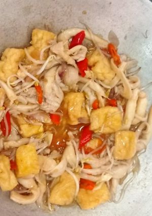 Foto resep Oseng jamur tauge tahu