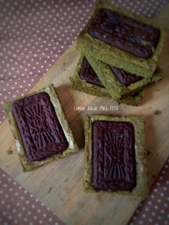 Foto resep Brownie Matcha dan Biskuit