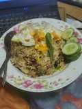 ผัดกะเพราหมูสับไข่ทอด ข้าวผัดกะเพราคุกข้าว
