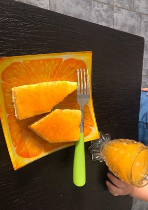 صورة لوصفة كيك مع صوص الليمون الفريش