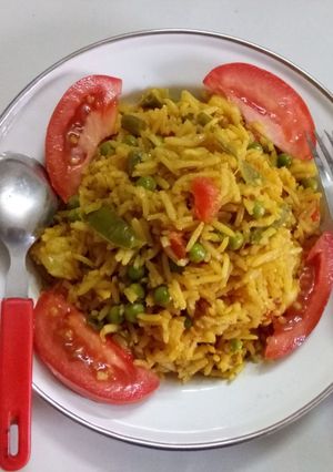 A picture of Mix Veg Kadai Pulav.