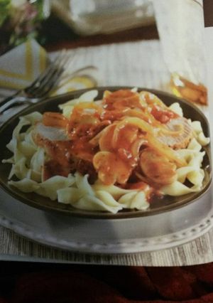 A picture of Pork and Mushroom Ragout Crockpot .