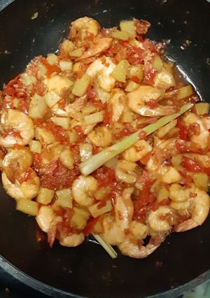 Foto resep Balado Udang Kentang