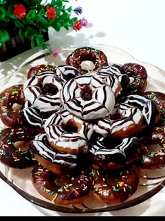 عکسی از دستور دونات شکلاتی خوشمزه و دلبر من 😍😍