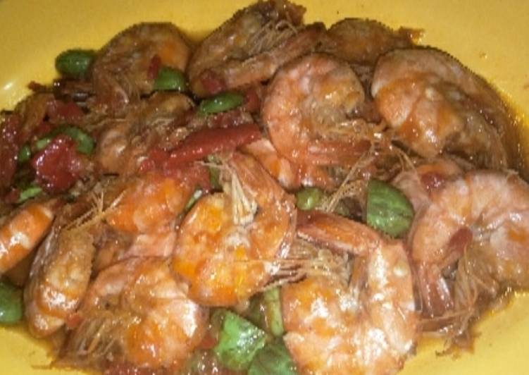 Resep Udang balado pete yang Enak