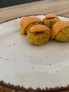 Vöröslencse Falafel recept fotója