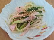 A picture of sesame bean sprout namul