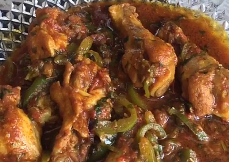 Steps to Prepare Ultimate Chicken wings with green paper (shimla Mitch) iftar special