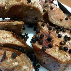 A picture of Pan seared crazy cut tuna.
